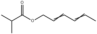 2-甲基丙酸-2,4-己二烯基酯, 16491-24-0, 结构式