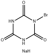 ブロモイソシアヌル酸一ナトリウム水和物 化学構造式