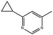4-Cyclopropyl-6-methylpyrimidine 结构式