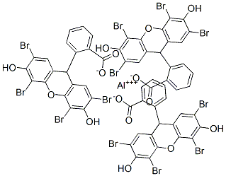 2-(2,4,5,7-tetrabromo-3,6-dihydroxyxanthen-9-yl)benzoic acid, aluminium salt Structure