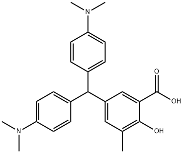 2-Hydroxy-5-[bis[4-(dimethylamino)phenyl]methyl]-3-methylbenzoic acid Structure