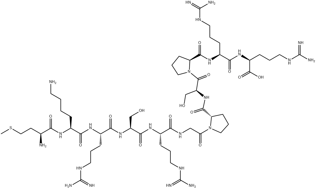 H-MET-LYS-ARG-SER-ARG-GLY-PRO-SER-PRO-ARG-ARG-OH Structure