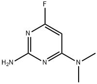 2-AMINO-4-DIMETHYLAMINO-6-FLUOROPYRIMIDINE Structure