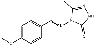 4-[(4-METHOXYPHENYL)METHYLIDENEAMINO]-5-METHYL-2H-1,2,4-TRIAZOLE-3(4H)-THIONE Struktur