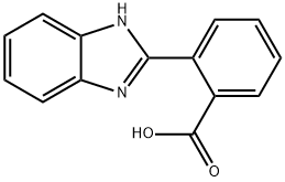 2-(1H-ベンゾイミダゾール-2-イル)安息香酸 化学構造式