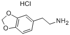 1,3-ベンゾジオキソール-5-エタンアミン塩酸塩 化学構造式