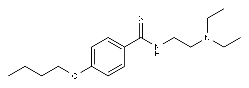 p-Butoxy-N-[2-(diethylamino)ethyl]thiobenzamide Struktur