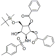 Benzenesulfonamide, N-2,3-bis(benzoyloxy)-4-(1,1-dimethylethyl)dimethylsilyloxymethyl-5-hydroxycyclopentyl-4-methyl-, 1S-(1.alpha.,2.beta.,3.alpha.,4.beta.,5.alpha.)-|
