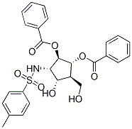 Benzenesulfonamide, N-2,3-bis(benzoyloxy)-5-hydroxy-4-(hydroxymethyl)cyclopentyl-4-methyl-, 1S-(1.alpha.,2.beta.,3.alpha.,4.beta.,5.alpha.)- Structure