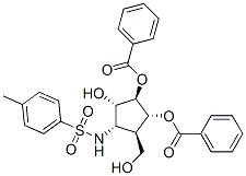 Benzenesulfonamide, N-3,4-bis(benzoyloxy)-2-hydroxy-5-(hydroxymethyl)cyclopentyl-4-methyl-, 1S-(1.alpha.,2.alpha.,3.beta.,4.alpha.,5.beta.)-|