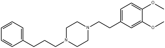 1-[2-(3,4-二甲氧基苯基)乙基]-4-(3-苯基丙基)哌嗪, 165377-43-5, 结构式