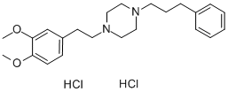 1-[2-(3,4-二甲氧基苯基)乙基]-4-(3-苯基丙基)哌嗪盐酸盐, 165377-44-6, 结构式