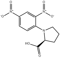 N-2,4-二硝基苯-L-脯氨酸 结构式