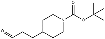 4-(3-氧代丙基)哌啶-1-羧酸叔丁酯, 165528-85-8, 结构式
