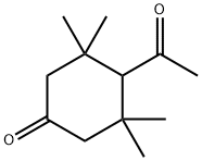 4-acetyl-3,3,5,5-tetramethylcyclohexan-1-one  Structure