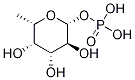 b-L-Galactopyranose, 6-deoxy-, 1-(dihydrogen phosphate) Struktur
