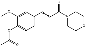 4-[3-(4-Acetoxy-3-methoxyphenyl)-1-oxo-2-propenyl]morpholine Structure