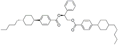 BENZOIC ACID, 4-(TRANS-4-PENTYLCYCLOHEXYL)-, (1S)-1-PHENYL-1,2-ETHANEDIYL ESTER Structure