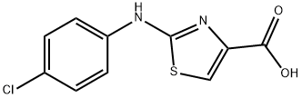 2-(4-クロロアニリノ)-1,3-チアゾール-4-カルボン酸 化学構造式