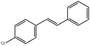 (E)-1-(4-クロロフェニル)-2-フェニルエテン 化学構造式