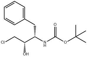 (1S,2S)-[3-クロロ-2-ヒドロキシ-1-(フェニルメチル)-プロピル]カルバミン酸-1,1-ジメチルエチルエーテル 化学構造式