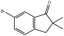 6-溴-2,3-二氢-2,2-二甲基-1H-茚-1-酮 结构式