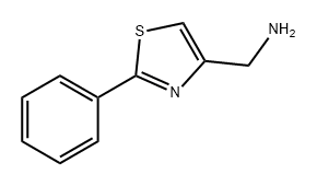 (2-苯基-1,3-噻唑-4-基)甲胺, 165736-03-8, 结构式