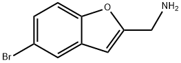 (5-ブロモベンゾ[B]フラン-2-イル)メチルアミン 化学構造式