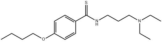 p-ブトキシ-N-[3-(ジエチルアミノ)プロピル]チオベンズアミド 化学構造式