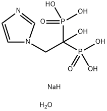 Zoledronate disodium tetrahydrate Structure