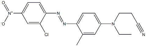 3-[[4-[(2-クロロ-4-ニトロフェニル)アゾ]-3-メチルフェニル]エチルアミノ]プロパンニトリル 化学構造式