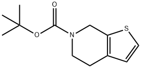 叔-丁基 4,5-二氢噻吩并[2,3-C]吡啶-6(7H)-羧酸酯, 165947-52-4, 结构式