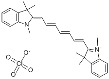 1,1',3,3,3',3'-HEXAMETHYLINDOTRICARBOCYANINE PERCHLORATE 化学構造式