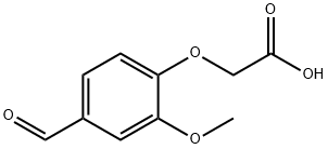 (4-ホルミル-2-メトキシフェノキシ)酢酸 化学構造式
