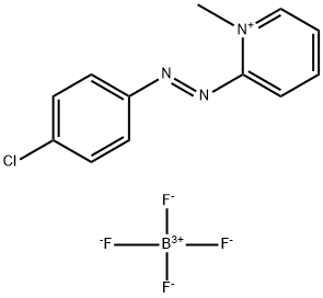 2-((p-Chlorophenyl)azo)-1-methylpyridiniumtetrafluoborate Struktur