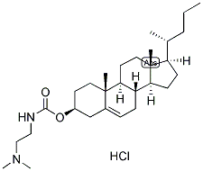 O-[(N,N-二甲基氨基乙基)-氨基甲酰基]胆固醇盐酸盐, 166023-21-8, 结构式
