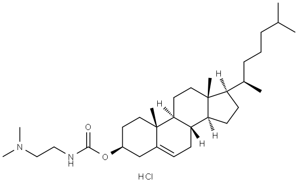 コレステリル 3Β-N-(ジメチルアミノ­エチル)­カルバメート 塩酸塩 化学構造式