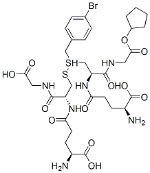 S-4-bromobenzylglutathione cyclopentyl diester, 166038-00-2, 结构式