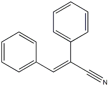 (E)-2,3-ジフェニルプロペンニトリル 化学構造式