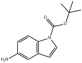 1-Boc-5-氨基吲哚 结构式