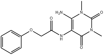 Acetamide,  N-(6-amino-1,2,3,4-tetrahydro-1,3-dimethyl-2,4-dioxo-5-pyrimidinyl)-2-phenoxy- Struktur