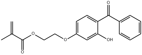 甲基丙烯酸 2-(4-苯甲酰基-3-羟基苯氧基)乙酯 结构式