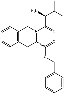 L-N-バリル-L-1,2,3,4-テトラヒドロイソキノリン-3-カルボン酸ベンジルエステル塩酸塩 化学構造式