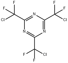 2,4,6-三(氯二氟甲基)-1,3,5-三嗪, 16617-00-8, 结构式