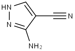 3-Amino-4-pyrazolecarbonitrile Struktur