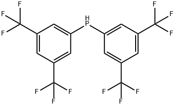 ビス(3,5-ジ(トリフルオロメチル)フェニル)ホスフィン 化学構造式