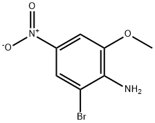 2-甲氧基-4-硝基-6-溴苯胺, 16618-66-9, 结构式