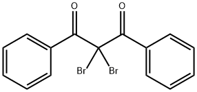 2,2-ジブロモ-1,3-ジフェニル-1,3-プロパンジオン 化学構造式