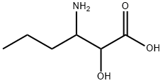3-Amino-2-hydroxyhexanoic acid 化学構造式
