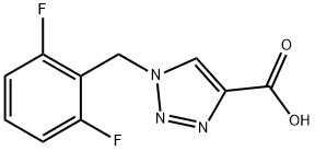 1-[(2,6-二氟苯基)甲基]-1H-1,2,3-三唑-4-羧酸, 166196-11-8, 结构式